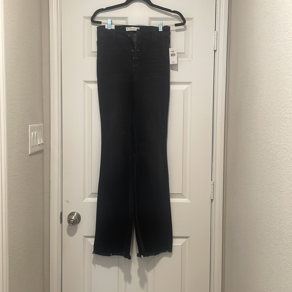 Black flare jeans